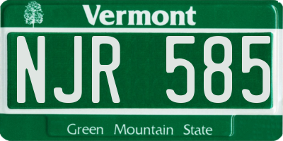 VT license plate NJR585