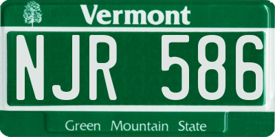 VT license plate NJR586
