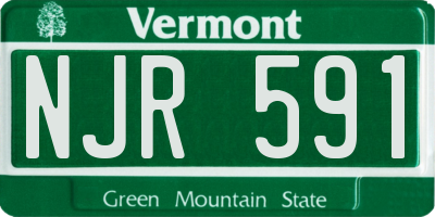 VT license plate NJR591