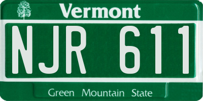 VT license plate NJR611