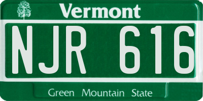 VT license plate NJR616