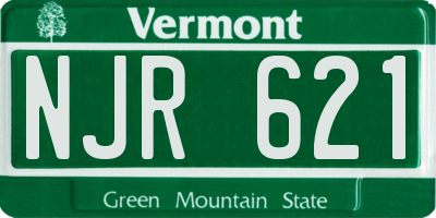 VT license plate NJR621