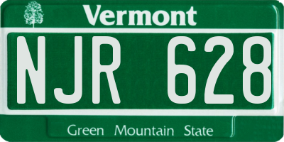 VT license plate NJR628