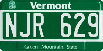 VT license plate NJR629