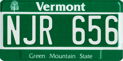 VT license plate NJR656