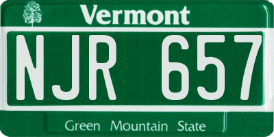 VT license plate NJR657