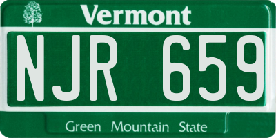 VT license plate NJR659