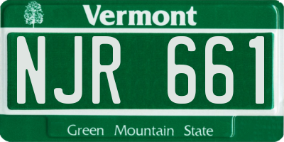 VT license plate NJR661
