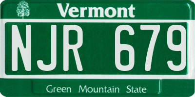 VT license plate NJR679