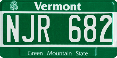 VT license plate NJR682