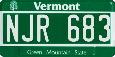 VT license plate NJR683