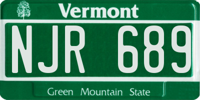 VT license plate NJR689