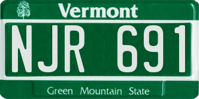 VT license plate NJR691