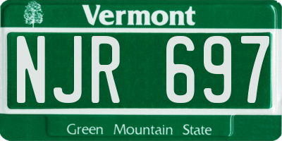 VT license plate NJR697