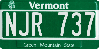 VT license plate NJR737