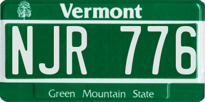 VT license plate NJR776