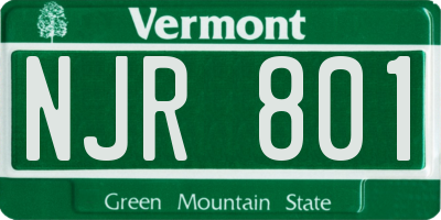 VT license plate NJR801