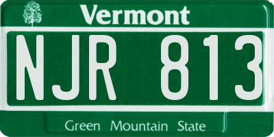 VT license plate NJR813