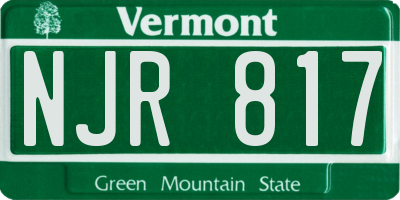 VT license plate NJR817