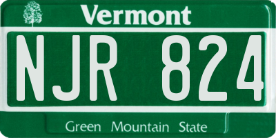 VT license plate NJR824