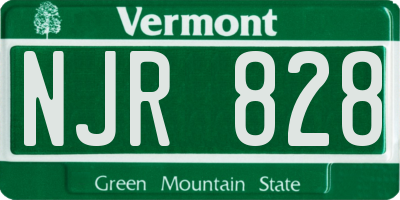 VT license plate NJR828