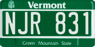 VT license plate NJR831