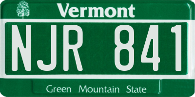 VT license plate NJR841