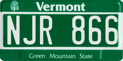 VT license plate NJR866
