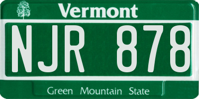 VT license plate NJR878