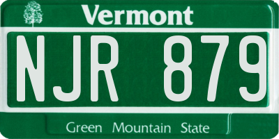 VT license plate NJR879