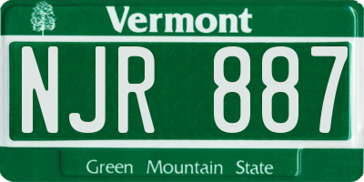 VT license plate NJR887
