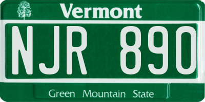 VT license plate NJR890