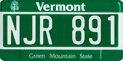 VT license plate NJR891