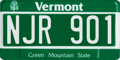 VT license plate NJR901