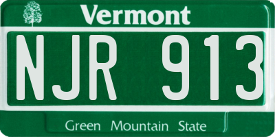 VT license plate NJR913
