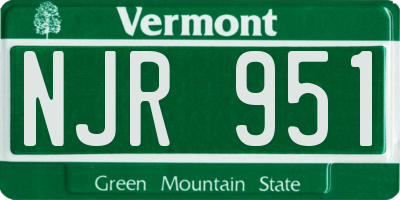 VT license plate NJR951