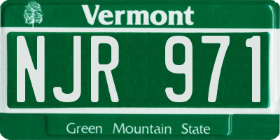 VT license plate NJR971