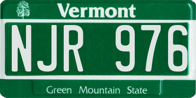 VT license plate NJR976