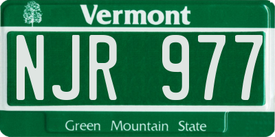VT license plate NJR977