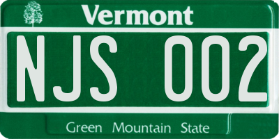 VT license plate NJS002