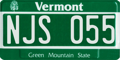 VT license plate NJS055