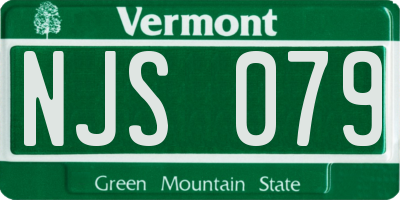 VT license plate NJS079