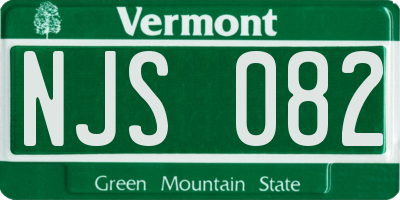 VT license plate NJS082