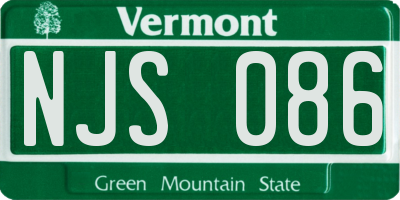 VT license plate NJS086