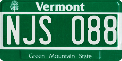 VT license plate NJS088