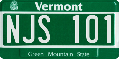 VT license plate NJS101