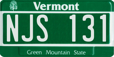 VT license plate NJS131