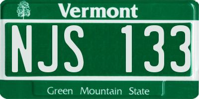 VT license plate NJS133