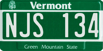 VT license plate NJS134