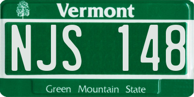 VT license plate NJS148